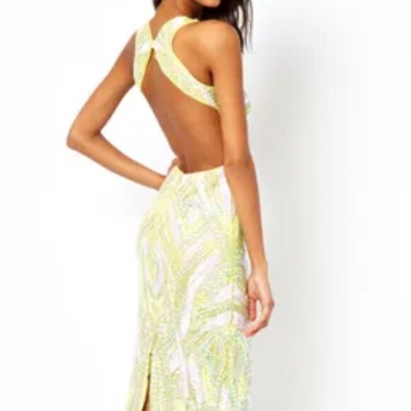 NWT ASOS Midi Green Sequin Dress - Size 12 - Picture 2 of 2